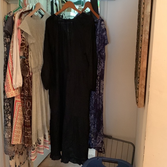 J Crew Long Sleeve Tiered Linen Dress NWT Size L-XL - Picture 3 of 7